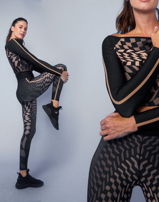 Contrast Waistband Camo Print Leggings (XL Only) – Golden Star Yoga
